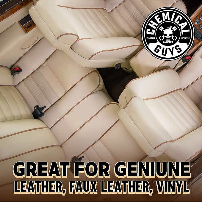 Chemical Guys SPI_208 Colorless and Odorless Leather Cleaner for Car Interiors, Furniture, Apparel, Boots, and More (Works on Natural, Synthetic, Pleather, Faux Leather and More), 128 fl oz (1 Gal)