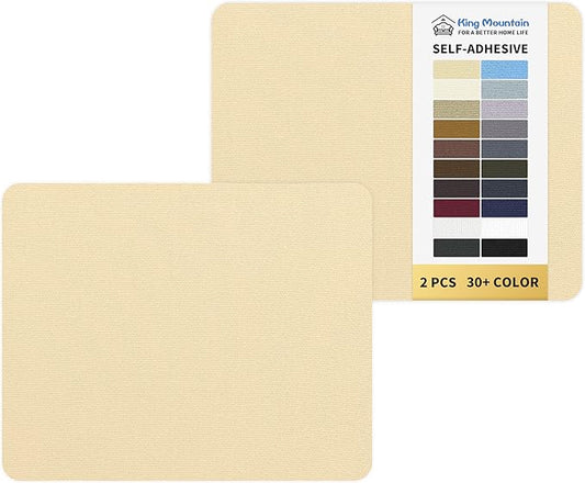 KING MOUNTAIN Canvas Repair Patch 9 x11 Inch 2 Pcs Self-Adhesive Waterproof Fabric Patch for Sofas, Tents, Furniture,Tote Bags, Car Seats (Beige2.0)