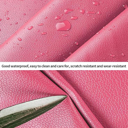 Aglzyoply Large Furniture Leather Repair Tape, Self-Adhesive Leather Repair Subsidy, 17.7x78.8inch Leather Repair Tape,for Sofa, car seat,Furniture,Kitchen cabinets, Wall, Chair,DIY Crafts (Rose red)