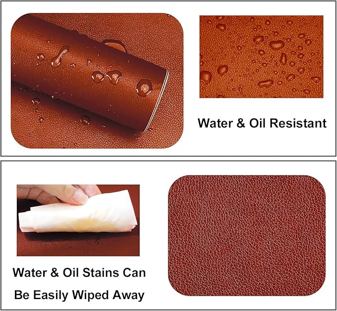 Lifeshoon Leather Repair Patch, Self Adhesive Leather Repair, Large Vinyl Patch Tape for Couches, Furniture, Car Seats, Cabinets, Wall, Handbags （Light Brown, 3.5X79 Inch）