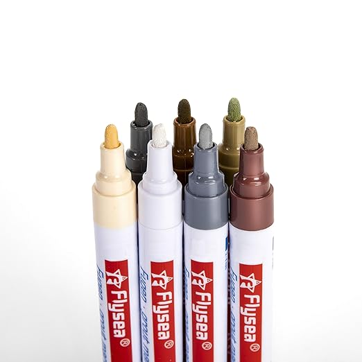 10-Piece Tile Repair Kit - Wall Grout Color Pen, Gap Filler, Renew Marker for Tiles, Floor, Kitchen, Bathroom (Fawn)