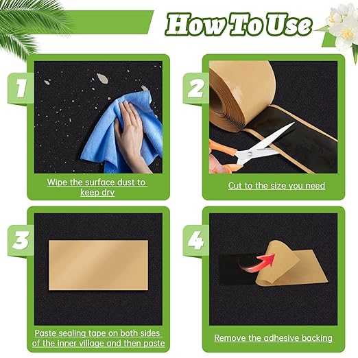 U0U 2PCS Pond Liner Seam Tape,4" x 20'Self Adhesive Double Sided Butyl Pond Seam Tape for EPDM Pond Liners,Waterproof Sealing Tape for EPDM Pond Liner Garden Cover Repair (4" x 20'-2Pack)