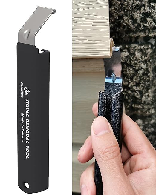 NACETURE Vinyl Siding Removal Tool 1 Pack – 7 Inch Heavy Duty Steel Hand Tool for House Siding Installation and Repair