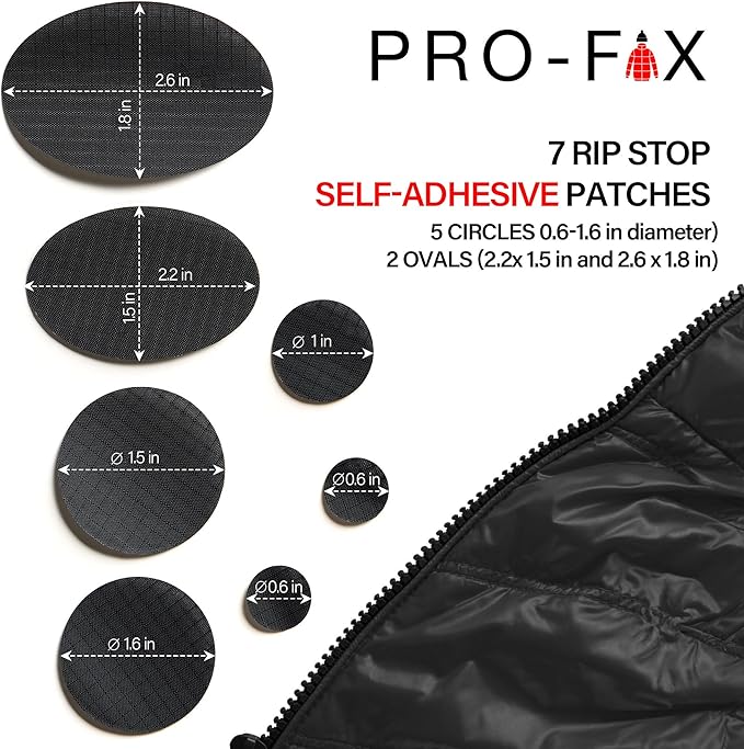 Self-Adhesive Waterproof Repair Patch Kit - 30-Second Fix for Down Jackets, Tents, Sleeping Bags, Backpacks, Outdoor and Camping Gear - Pre-Cut Nylon Ripstop Patches, Multiple Colors - Dark Blue