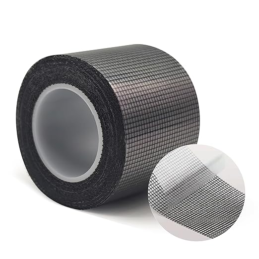 Windows Screen Repair Tape, 2 in x 20 FT Strong Adhesive Fiberglass Mesh Patch Tape, Waterproof Screen Rrepair Kit for Windows or Doors