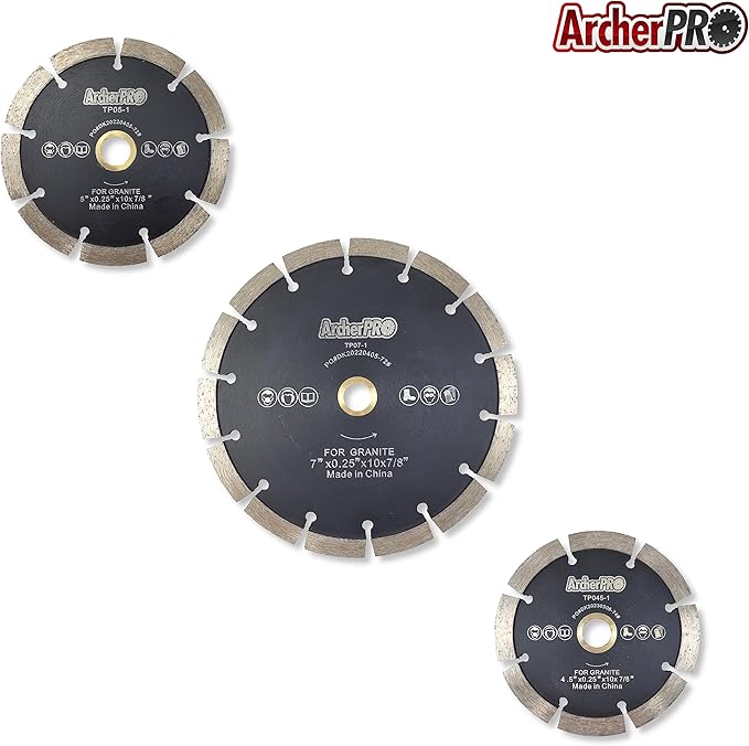 Archer PRO 4-1/2" in. Tuck Point Diamond Blade for Mortar Grooving and Removal. Tuck Pointing Mortar Tools for Brick Mortar Repair and Mortar Removal. Granite Cutting and Grout Removal Blade.