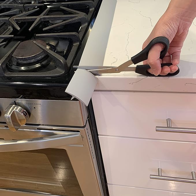 Gap Stopper® Pro - 30" Black, Professional Grade, FDA Heavy 12.0 oz Silicone, Set of 2, Covers Gap between Stove & Countertops
