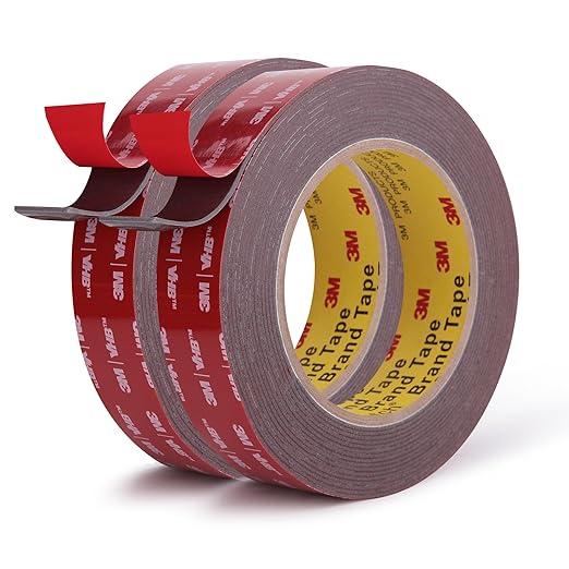 Double Sided Tape Heavy Duty Mounting Tape 1" x 18Ft Made of 3M VHB 4611F Gray Strong Adhesive Waterproof Foam Tape for Home Office Car Decorative Materials and Trims (Pack of 2)