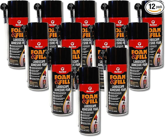 Red Devil 0916 Spray Foam & Fill Landscape Adhesive Foam, 12 oz. , Black