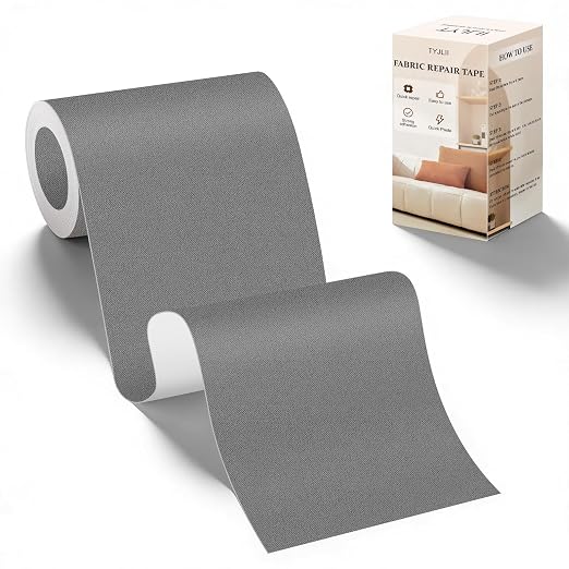 Velvet Repair Tape,4x71 Inch Self-Adhesive Grey Couch Patch Repair Fabric Patch for Furniture,Sofas,Cushion,Chairs,Suede Goods.