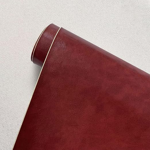 Large Leather Repair Patch for Couches 50 x 138 cm Leather Repair Tape Self,Repair Patch Self Adhesive Waterproof for Couches, Furniture, Kitchen Cabinets, Car Seats Burgundy