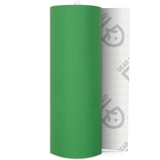 GEAR AID Tenacious Tape 3” x 20” Fabric and Vinyl Gear Repair Tape, Fix Holes and Rips in Puffy Jackets, Rain Gear, Tents, Sleeping Bags and Outdoor Equipment, Green, 1 Roll