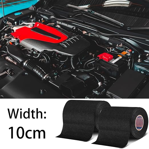 Outus Wire Harness Cloth Electrical Tape Wire Loom Harness Automotive Heat Proof Cloth Tape for Automotive Electrical Wrap Protection Insulation Cable Fixed(2 Roll,4 Inch X 49.2 ft)