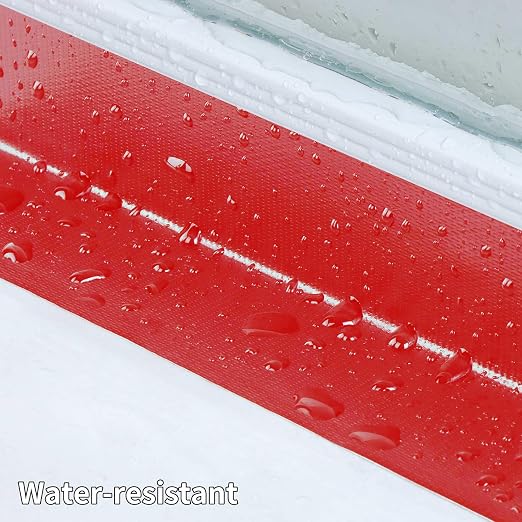 Duct Tape Heavy Duty Single Sided, Strong Adhesive High Strength, Waterproof Mesh Tape for Indoor and Outdoor Repairing Sealing Bonding, Easy Use Hand Tearable, 1.57 Inch x 66 Feet, Red