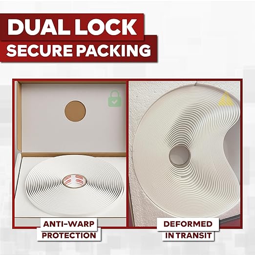 XFasten Butyl Tape White, 1/2 in x 30 ft x 1/8 in – Easy-to-Work-with Automotive Butyl Sealant Tape, Mess-Free Rubber Caulk for RV, EPDM Putty for Window, Headlight, Roof, Windshield, and Car Doors