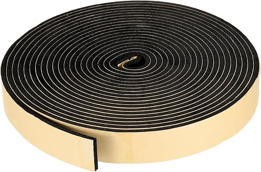 PATIKIL Foam Insulation Tape, 1-1/2" W x 1/4" t x 32.8FT Self Adhesive Weather Stripping Door Seal Strip for Door Window Air Conditioning, Black