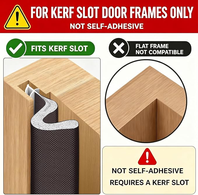 40 Feet Door Weather Stripping, Kerf Weather Stripping for Doors with Groove, Kerf Door Seal for Large Gap and Easy Installation(40, Brown)