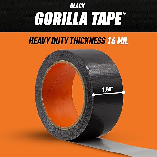 Gorilla Duct Tape, Black Tape, 1.88" x 35 yd (Pallet of 756 Rolls) - Heavy Duty and Weather Resistant for Indoor or Outdoor