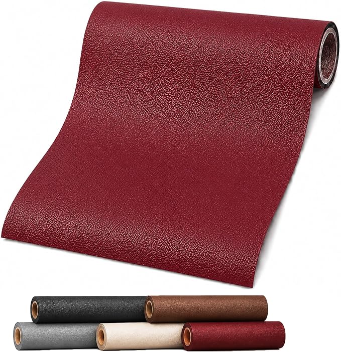 Self Adhesive Leather Repair Patch 24x54 Inch, Large Vinyl Repair Kit | Leather Tape for Furniture, Couch, Sofa, Car Seats. Waterproof, Strong Adhesion, Easy Cut Pleather Patch Waterproof Scratch