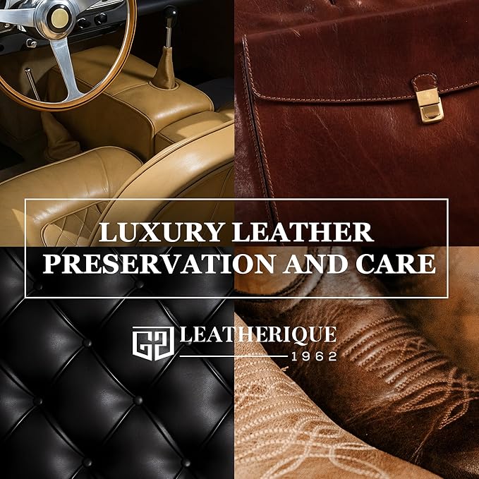 Leatherique Leather Care & Preservation Set - 32 oz | Leatherique Rejuvenator Oil & Prestine Clean 2-Step System | Softens, Conditions & Preserves Leather | Perfect for Cars, Furniture, Saddles & More
