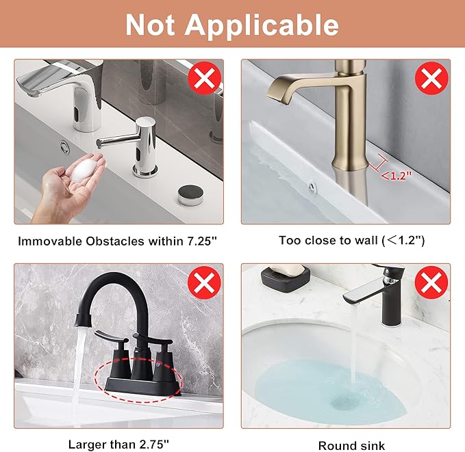 14.5 inch Silicone Faucet Mat for Kitchen Sink - 6° Slope & Fasten Button Design, Quick-Dry Splash Guard Water Catcher Behind Faucet, RV/Bathroom Safe (Gray)