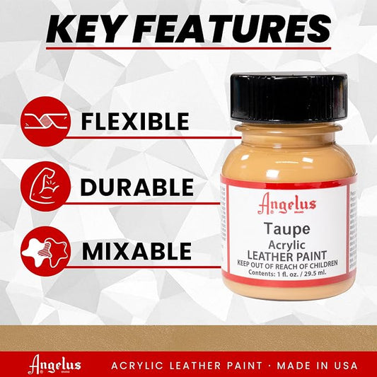 Angelus Acrylic Leather Paint, 1 Fl Oz (Pack of 1), Taupe