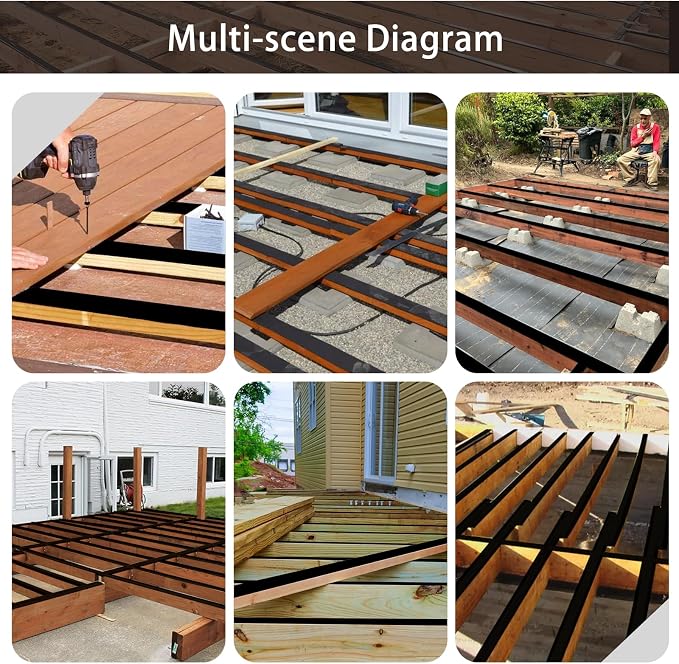 Dongxw Joist Tape for Decking, 1 Roll 4" X 50' Waterproof Butyl Tape Deck Joist Flashing Tape for Joists and Beams