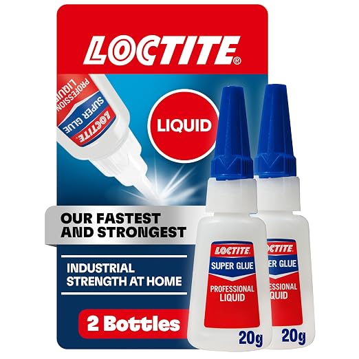 Loctite Super Glue Professional Liquid, Clear, 0.7 fl oz Bottle, 2 Pack - Superglue for Plastic, Wood, Metal, Crafts & Repair, Cyanoacrylate Adhesive Instant Glue, Quick Dry