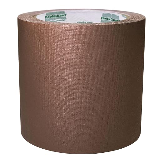 BookGuard 4 inch Premium Bookbinding Repair Cloth Tape, 15 Yard Roll, Tan