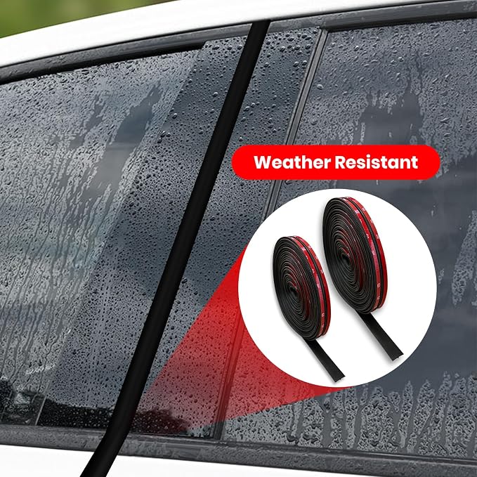 16.4 Ft Windshield Rubber Seal Car Weather Stripping Trim T Shape Sealing Strip for Car Front Rear Windshield(14mm)