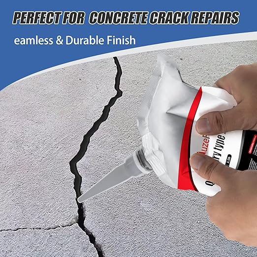 4 Pack Asphalt & Concrete Crack Filler, Fast-Dry Driveway Joint Sealant for Slabs, Patios & Pavement, Weather-Resistant Repair Adhesive