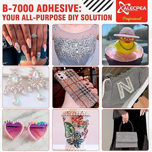 B-7000 Craft Glue for Jewelry Making - 3ml/0.1oz (15 Pack) - Multi-Function B-7000 Super Adhesive Glues Liquid Fusion Glue for Rhinestones Crafts, Clothes Shoes, Fabric, Jewelry Making, Cell Phones