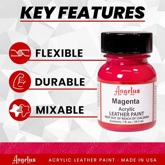 Angelus Acrylic Leather Paint 1oz Magenta