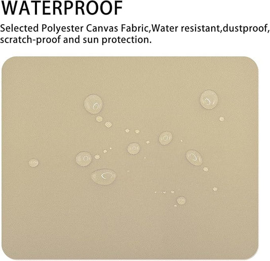 Gheeidau Canvas Repair Patch 9×11 Inch 3Pcs Waterproof Self-Adhesive Fabric Repair Patch for Tents,Boat Cover,Pop Up Canopy,Patio,Bags,Car Seats,Sofas,Furniture Cover (Beige)