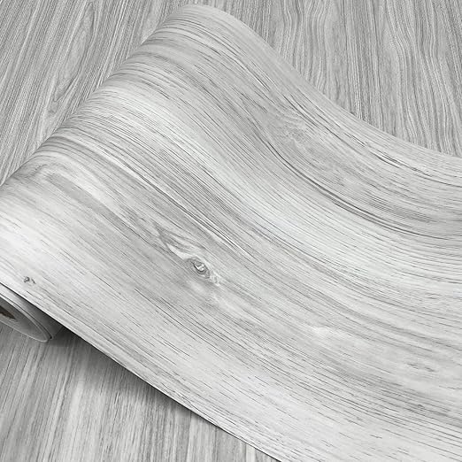 Wood Grain Peel and Stick Floor Tiles – 11.8” Width, Full Roll Length of 590" – Versatile Design for Any Space, Light Color Self Adhesive Vinyl Flooring, Waterproof and Non-Slip Features