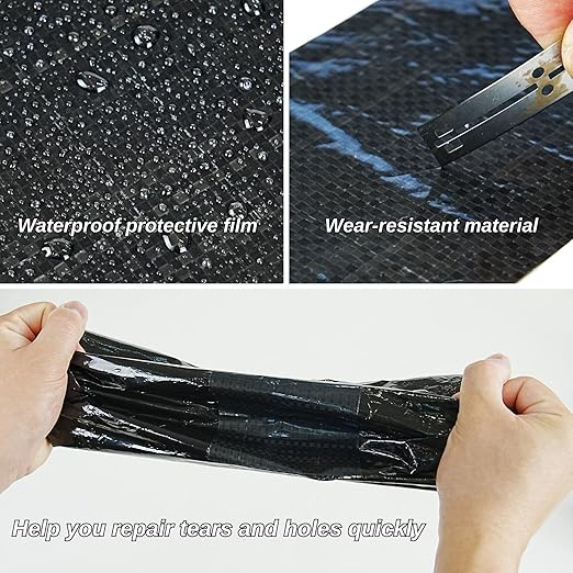 CHUANGSEED RV Underbelly Tape 8'' x 50Ft Flexible Waterproof Fabric Repair Tape, Thick Sealing Patch for Mobile Home Belly, Camper, Travel Trailer, Permanent Bottom Repair