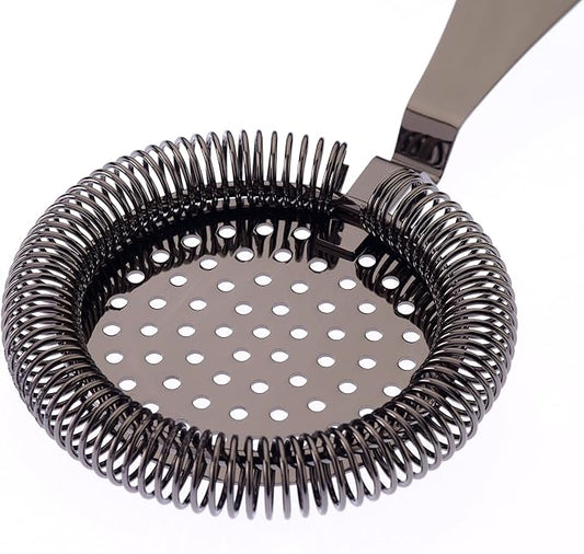 Barfly Deluxe Antique Hawthorne Spring Strainer, Gun Metal Black