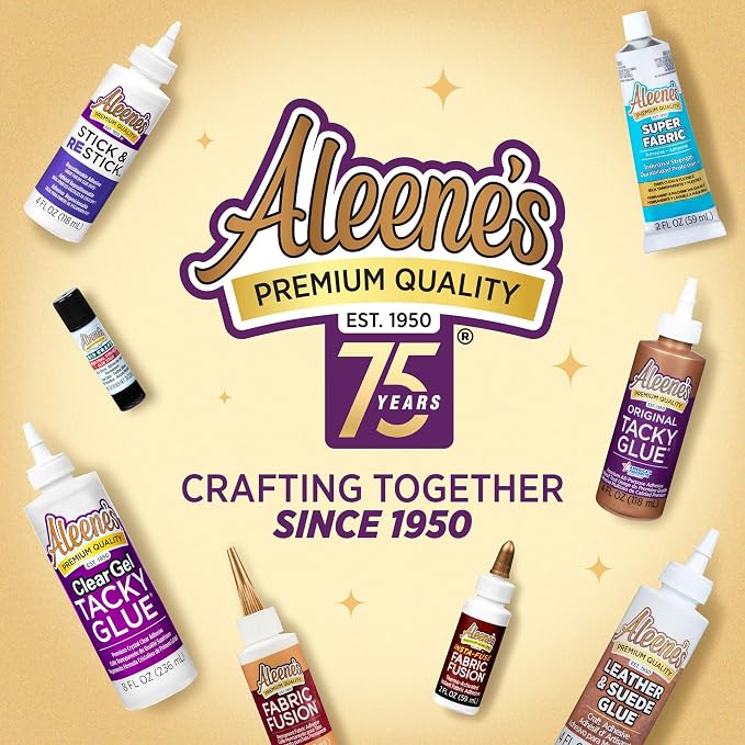 Aleene's Original Tacky Glue, All Purpose Adhesive, Perfect for Crafts and DIY Projects, Dries Fast and Clear, 2 fl oz 6-Pack