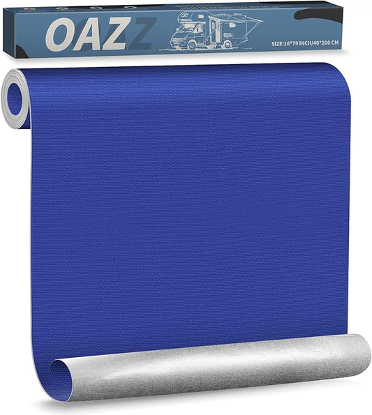 OAZ 16 x 79 inch Canvas Repair Patches Canvas Fabric Patch Self-Adhesive Fabric Repair Tape Waterproof Outdoor Gear Patch Kit for Boat Cover Awning Sofa Chair Couch Tent Bag (Royal Blue)