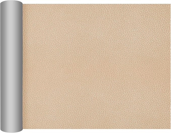 DXBULL Large Leather Repair Patch 35.4x78.7 inch Repair Tape Self-Adhesive for Furniture Sofas Car Seats Chair Couches Handbags Jackets Decorative Home Hotel Wall (Light Khaki)