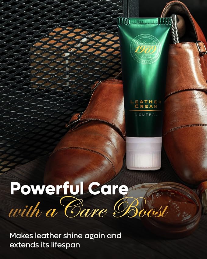 Collonil 1909 Leather Cream 2.53 Fl Oz - Nourishing Formula to Extend the Life of Leather Footwear and Meet the Highest Demands