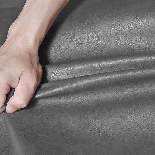 Self Adhesive Leather Repair Patch Kit, 31.4 in x 16 in Large Vinyl Leather Repair Tape for Furniture, Car Seat, Couch, Sofa, Chair Retro Medium Grey