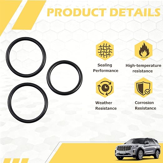 926-168 O-Ring Seal Set（3 Pack） Radiator Hose and T-Pipe Coolant Leak Repair Seal Set Compatible with Select Ford/Lincoln Models Replaces DR3Z-8566-A and BC3Z-8590-F