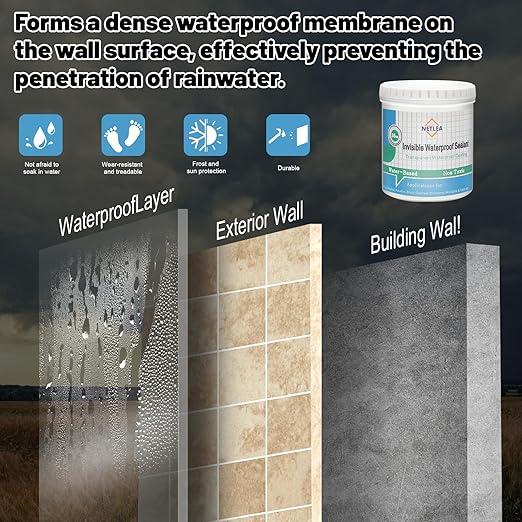 Invisible Waterproof Agent,Transparent Waterproof Coating,Polyurethane Coating for Roofs, Walls, Bathroom, Shower, Window Sills, Indoor & Outdoor