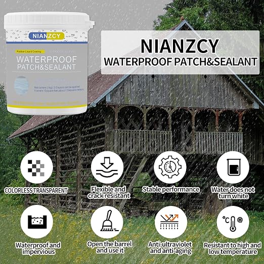 Invisible Waterproof Agent, Liquid Sealant, Transparent Repair Leak Adhesive, Indoor & Outdoor Coating (35.3 OZ)