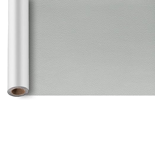 Leather Repair Patch, 17X60 Inch Self Adhesive Leather Repair Patch, Vinyl Repair Patch Kit, Leather Patches for Furniture, Couches, Car Seats, Cabinets, Wall, Handbags - Light Grey #2