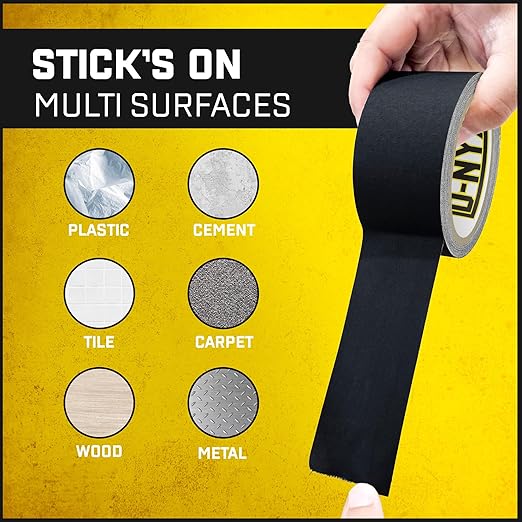 D-NYX Gaffer Tape 3 Inch x 1 Pack Black Gaff Tape, Heavy Duty No Residue Gaffers Tape, Matte Finish, Non-Reflective, Multipurpose Real Professional Grade Black Gaffer Tape Waterproof