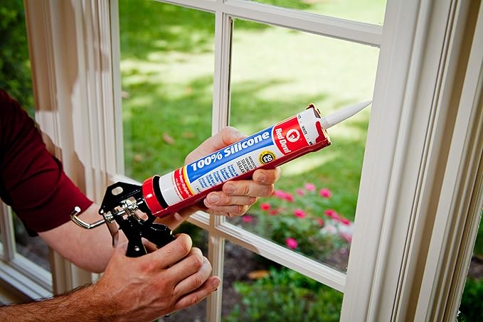 Red Devil 0826 100% Silicone Sealant Architectural Grade, 9.8 oz., clear