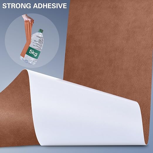 Self Adhesive Leather Repair Patch Kit, 31.4 in x 16 in Large Vinyl Leather Repair Tape for Furniture, Car Seat, Couch, Sofa, Chair Retro Camel