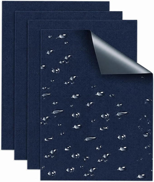 Canvas Repair Patches, Heavy Duty Waterproof Self-Adhesive Fabric Repair Tape for Tent, Sofa, Boat Covers, Chairs, Awning & Camping Outdoor Gear, 7.87"x5.9", Navy